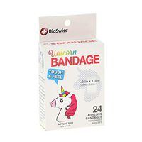 BioSwiss Novelty Bandages Self-Adhesive Funny First Aid, Novelty Gag Gift (24pc) (Unicorn)