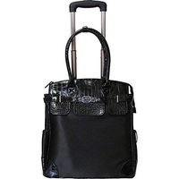 Amerileather Deluxe Skylar 17" Rolling Tote with Laptop Compartment