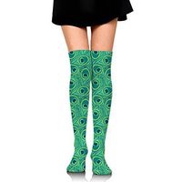 HCZHUCK Peacock Pattern Women Cute Knee High Compression Socks Sports Running Socks