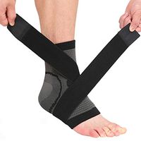 Beister 1 Pair Ankle Brace Compression Support Sleeve for Women and Men, Elastic Sprain Plantar Fasciitis Foot Socks for Injury Recovery, Joint Pain, Achilles Tendon, Heel Spurs, Gray & Black, X-Large