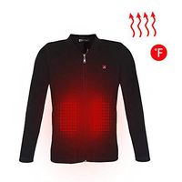 Heated Base Layer Shirt for Men,USB rechargeable,Washable,3 ajustar la temperatura,Electric Heating Clothing,Helps promote blood circulation, relief pain of muscles(Battery Not Included),Black,M