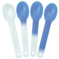XL Color Changing Plastic Spoons - Changes From White To Blue - Changes Color When Cold! Extra Durable Birthday Party Spoons - Frozen Dessert Supplies - Made in USA! 25 Count