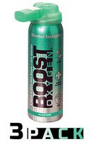 95% Pure Pocket Sized Oxygen Supplement, Portable Canister of Clean Oxygen, Increases Endurance, Recovery, Mental Acuity and Performance (2 Liter Canisters, 3 Pack, Menthol-Eucalyptus)