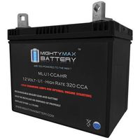 Mighty Max Battery ML-U1-CCAHR 12V 320CCA Battery for Lawn Boy YT16 350CCA Tractor Mower Brand Product