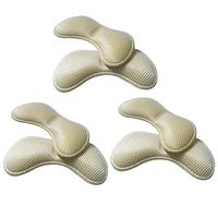 HEALLILY 3 Sets Heel Cushion Pads Heel Shoe Grips Liner Self Adhesive Shoe Insoles Foot Care Protector (Khaki)