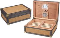 XUEJIN YSYYSH Classical Cigar Humidor Two-Layer Four-Zone Antique Cigar Box 50 Cigar Box Cigar Storage