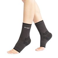 ROSENICE Ankle Brace Compression Support Sleeve Sock Ankle Sprain Injury Recovery Joint Pain with Pressure Band for Men Women Size M (Black)
