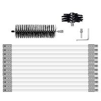 Morinoli Lint Remover for Dryer Duct Cleaning Kit with Extension Rob Extends Up Flexible Nylon Rods Extend to 24ft Multi-Use Synthetic Brush Heads Connect with Power Drill