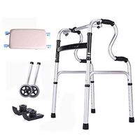Walking Frame with Seat Cushion, 8-Speed Height-Adjustable Anti-Slip Mat Light Aluminum Aluminum, Used by People with Reduced Mobility