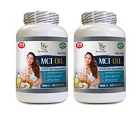 Metabolism Booster Supplement for Weight Loss - MCT Oil 3600 MG - Medium Chain TRIGLYCERIDES - 100% Pure - mct Oil Plant Based - 2 Bottles 300 Softgels