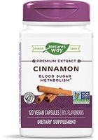 Nature's Way Premium Extract Standardized Cinnamon 8% Flavonoids, 120 Vegetarian Capsules, Pack of 2