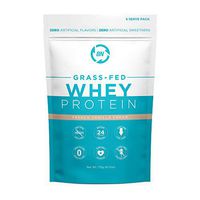 Grass Fed Whey Protein Vanilla 5 Serving Trial Size - 100% Pure and Natural - 5 Servings - 24g Protein - Cold Processed Undenatured - Non-GMO - rBGH-Free - High Quality from Happy Healthy Cows USA