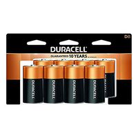 Duracell - CopperTop D Alkaline Batteries with recloseable package - long lasting, all-purpose D battery for household and business - 8 count