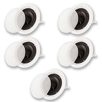 Acoustic Audio HTI6c in Ceiling 6.5" Home Theater 5 Speaker Set 2 Way 1250 Watts HTI6c-5S