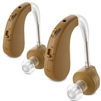 Digital Hearing Amplifier - BTE Behind The Ear Sound Amplifier Pair and Personal Sound Enhancer Set with Noise Reducing Feature That is Smaller & Discreet - Ready to Wear in Any Left or Right Ear
