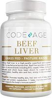 Codeage Grass Fed Beef Liver Capsules - Desiccated Freeze Dried Beef Liver Powder Supplement Pills, Liver Support, Natural Iron, Vitamin A, D, K, E, B12 for Energy, CoQ10, Choline, Folate 180 Capsules
