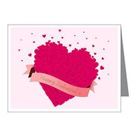 Note Card Happy Valentine's Day Hearts