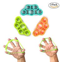 Hand Grip Strengthener, Finger Exerciser, Grip Strength Trainer Forearm Grip Workout, Finger Stretcher, Relieve Wrist Pain, Carpal Tunnel, Trigger Finger, Mallet Finger & More