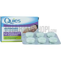 Quies Anti-Snoring Lozenges - Mint & Eucalyptus - 2 Packs x 12 Lozenges (24 Lozenges)
