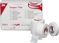 3M Healthcare Transpore Hypoallergenic Surgical Tape 1" x 10 yds, White, Strong Adhesion, Water Resistant, Latex-free (Box of 12 Roll)