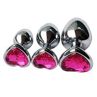 3PCS Amal Plug Beads Amus Butte Crystal Jewelry Heart Adult Six Toys for Couple Dido Massage
