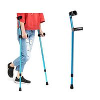 FANGDA Forearm Crutch, Elbow Crutches Foldable Ultralight Aluminum Assistance Double Adjustable with Comfy Handle,Singlecrutche