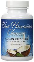Blue Hawaiian Cleanse - Colon Cleanser with Coconut Oil - 60 vcaps | Professional Strength Formula Enhanced with Senna, Flax, Psyllium, Ginger and Black Walnut | Removes Intestinal Plaque with Mild Laxative Effect