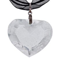 Clear Quartz Faceted Heart Pendant - Crystal Clear Miracles Healing - Powerful Handmade - Perfect Gift