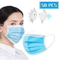 RLRY 50 PCS Safety 3-Layer M-a-s-k Disposable Earloop Face M-A-S-K for Personal Health