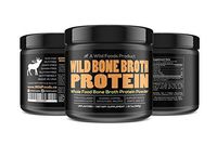 Bone Broth Protein Powder by Wild Foods | Non-GMO, Paleo, All-Natural, Unflavored, Grass-Fed Bovine Sourced (1 Pound)