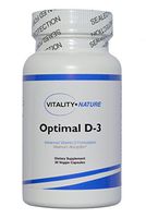 Vitality + Nature Optimal D-3, 5000 IU. Support The Immune System, Healthy Bone and Joints, and Heart, Brain and Muscle Function. Non-GMO Easy to Swallow 30 ct Vegetable Capsules by Dr. Osuna