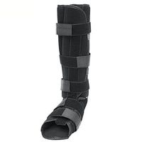 Black Soft Night Splint Ankle Boot Brace Support Drop Foot Support Bandage Brace for Ankle Fractures Rehabilitation S/M/L,M