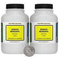 Sodium Benzoate [NaC7H5O2] 99.9% USP Food Grade Micropellets 8 Oz in Two Bottles USA