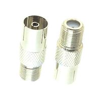 10pcs Adapter Converter F TV Female Jack to IEC PAL DVB-T TV Female Jack pin