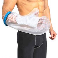 WareHome Supply Cast Protector - Waterproof Shower Protection Shield for Injury - Cover for Broken Hand, Arm, Wrist, Burn and Wound - Heavy-Duty, Reusable Vinyl - Fits Adult Men and Women of All Sizes