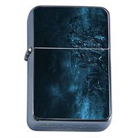 UFO Cosmos Flip Top Oil Lighter Em1 Smoking Cigarette Silver Case Included