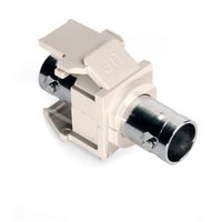 Leviton 41084-BTF BNC QuickPort Adapter, Nickel-Plated, Light Almond