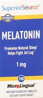 Superior Source Melatonin 1mg With Chamomile Instant Dissolve Tablets - Non Addictive Sleep Aid - Sublingual Melatonin - Natural Sleeping Pills for Adults 100 Count