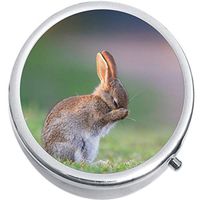 Bunny Rabbit Medicine Vitamin Compact Pill Box