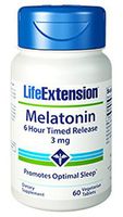 Melatonin 6 Hour Timed Release 3 mg, 60 Vegetarian Tablets-Pack-3