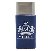Personalized Cigar Holder Case and Cutter - Custom Engraved and Monogrammed (Blue)