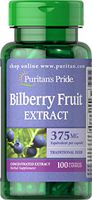 Puritan's Pride Bilberry 10:1 Extract 375 mg-100 Capsules