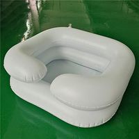 LYX@ Inflatable wash basin, wash basin Medical Inflatable Comfortable White Environmentally friendly Portable Small size Laundry trough Family Care Pregnant woman Medical Medical shampoo Elderly Patie