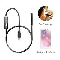 USB Ear Cleaning Endoscope,Borescope Camera,Visual earspoon Earwax ClearTool for OTG Android USB,PC (2 in 1)/P110-2IN1