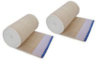 NexSkin Elastic Compression Wrap (4” Wide, 2 Pack) with Hook and Loop Fasteners at Both Ends | Stretch Cotton Athletic Bandage Roll | Support & First Aid for Sports, Medical, and Injury Recovery