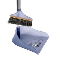 Hellofishly Comfortable Grip Duster and Broom Set Fashion Assistant,Long Handle Broom and Dustpan Set,Efficient Cleaning (Grey)