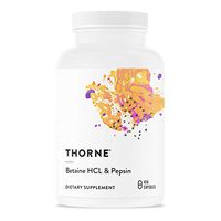 Thorne Research - Betaine HCL & Pepsin - Digestive Enzymes for Protein Breakdown and Absorption - 450 Capsules