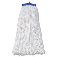O'Dell Mop Head, Economical Lie-Flat Head, Rayon Fiber, 20oz, White, 12/Carton, New