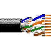 "Belden 7928A 0101000 Cat 5e twisted pair cable, FEP insulated, Black FEP Jacket, CMP rating"
