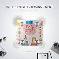 LYAOE Bluetooth Body Fat Scale Japanese Festival Card It Written Smart Wireless Scale with LCD Display Measuring Body Weight Bmi and Health Digital Scale
